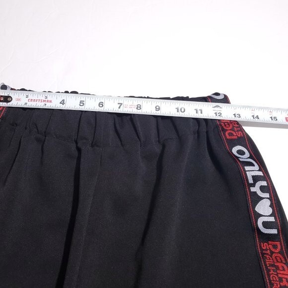 Dear Stalker Korean Designer Streetwear Athletic Shorts Black Red Women's OS - Picture 5 of 7